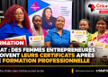FOSAT : des femmes entrepreneures reçoivent leurs certificats après une formation professionnelle