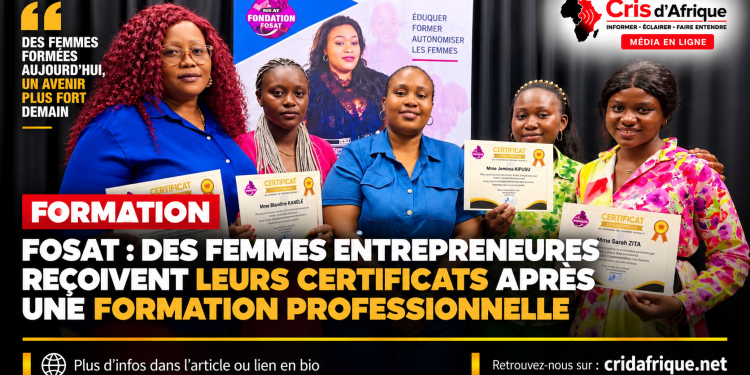 FOSAT : des femmes entrepreneures reçoivent leurs certificats après une formation professionnelle