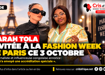 la journaliste et influenceuse congolaise Sarah Tola invitée à la Fashion Week de Paris